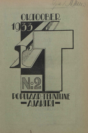 T : Populaar-tehniline ajakiri ; 2 1933-10