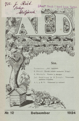 Aed : aianduse ajakiri ; 12 1924-12