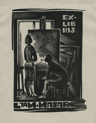 Ex-libris L ja M Masar 