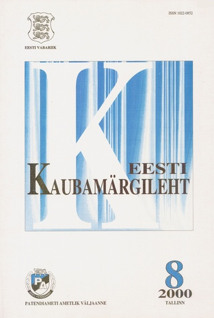 Eesti Kaubamärgileht ; 8 2000-08