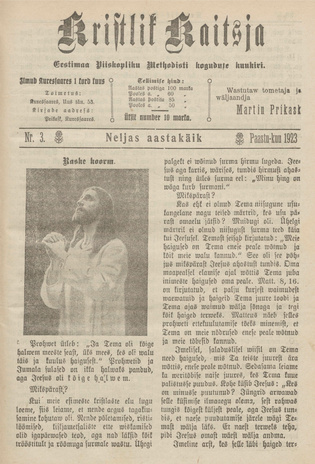 Kristlik Kaitsja : Eesti metodistide häälekandja ; 3 1923-03