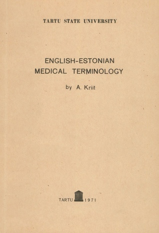 English-Estonian medical terminology 