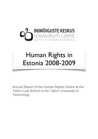 Human rights in Estonia ; 2008 / 2009