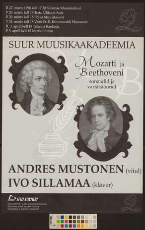 Andres Mustonen, Ivo Sillamaa : Mozarti ja Beethoveni sonaadid ja variatsioonid 