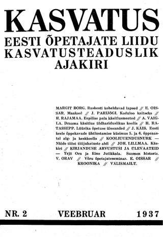 Kasvatus ; 2 1937-02