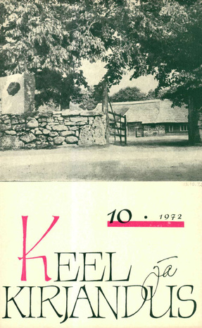 Keel ja Kirjandus ; 10 1972-10