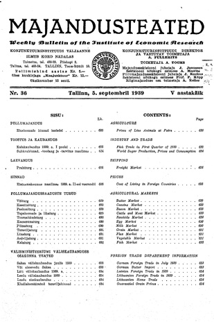 Majandusteated ; 36 1939-09-05