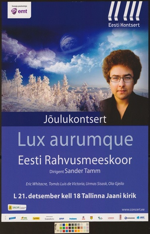 Lux aurumque : Eesti Rahvusmeeskoor : jõulukontsert 