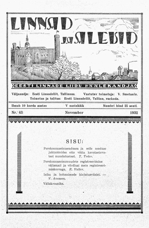Linnad ja Alevid ; 3 (43) 1932-11