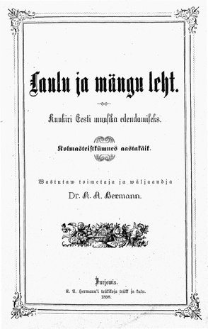 Laulu ja mängu leht ; 1 1897-01