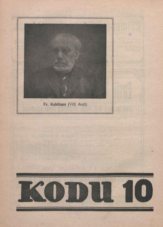 Kodu : perekondlik kirjanduse, teaduse ja kunsti ajakiri ; 10 1921-08