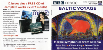 Baltic voyage : heroic symphonies from Estonia 