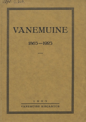 Vanemuine 1865-1925