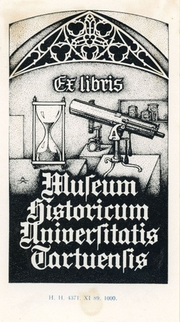 Ex libris Museum Historicum Universitatis Tartuensis 