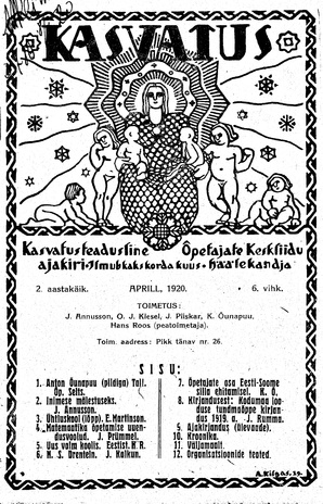 Kasvatus ; 6 1920-04