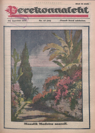 Perekonnaleht : mitmesuguse sisuga ajaviiteajakiri ; 17 (19) 1931-04-25