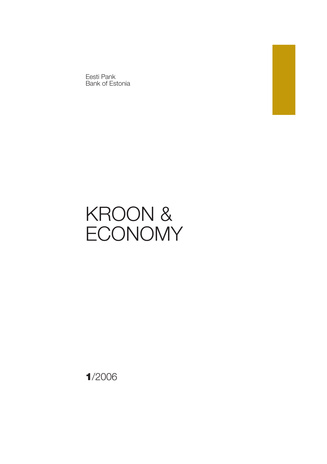 Kroon & Economy : Eesti Pank quarterly ; 1 2006