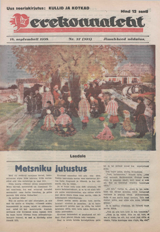 Perekonnaleht : mitmesuguse sisuga ajaviiteajakiri ; 37 (395) 1938-09-14