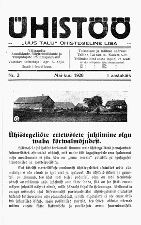 Ühistöö ; 2 1928-05
