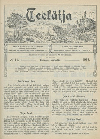 Teekäija : Eesti Baptisti Koguduse Ühenduse häälekandja ; 11 1911