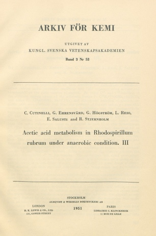 Acetic acid metabolism in Rhodospirillum rubrum under anaerobic condition. III 