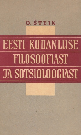 Eesti kodanluse filosoofiast ja sotsioloogiast 