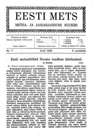 Eesti Mets ; 7 1929