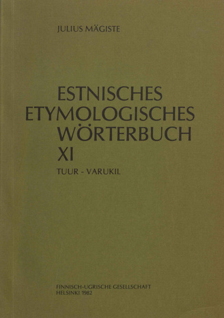 Estnisches etymologisches Wörterbuch. 11, Tuur-varukil 