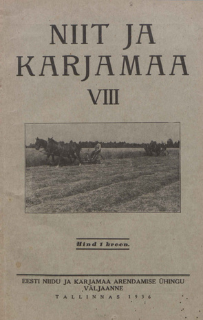 Niit ja karjamaa ; 8 1936