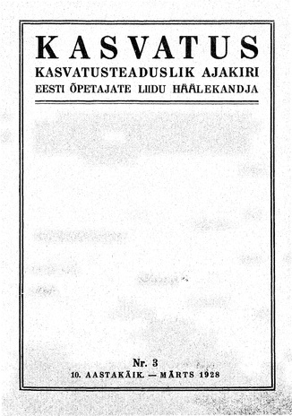 Kasvatus ; 3 1928-03
