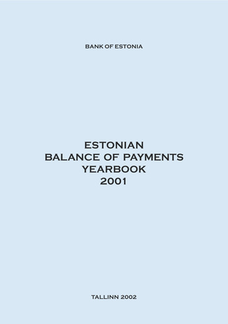 Estonian balance of payments yearbook ; 2001