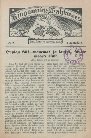 Hingamispäeva Vahimees ; 2 1924