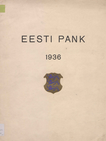 Eesti Panga 1936. a. aruanne