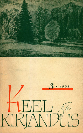 Keel ja Kirjandus ; 3 1963-03
