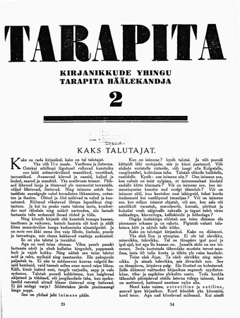 Tarapita ; 2 1921-1922