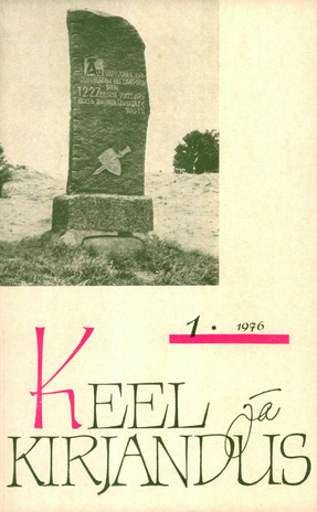 Keel ja Kirjandus ; 1 1976-01