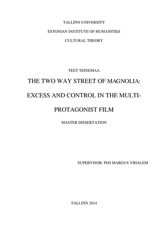 The two way street of "Magnolia": excess and control in the multiprotagonist film : master dissertation 