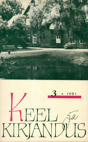 Keel ja Kirjandus ; 3 1971-03