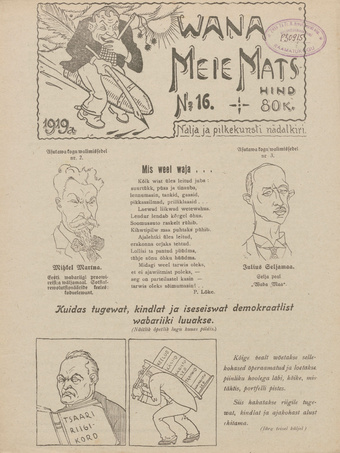 Vana Meie Mats : nalja- ja pilkekunsti nädalkiri ; 16 1919