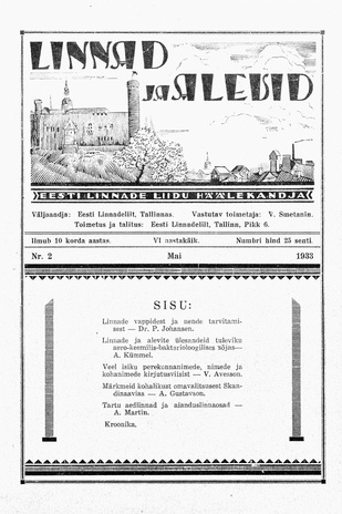 Linnad ja Alevid ; 2 1933-05