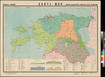 Eesti NSV : füüsilis-geograafilise liigestuse kaart keskkoolile 
