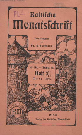 Baltische Monatsschrift ; 3 1906-03