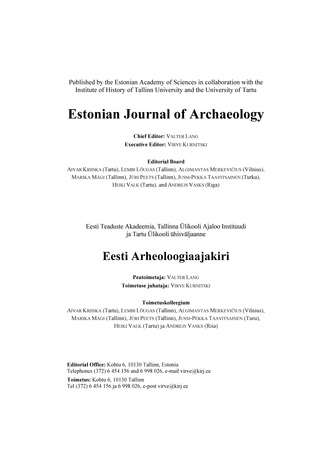 Eesti Arheoloogiaajakiri = Estonian Journal of Archaeology ; 1