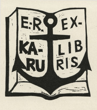 E.-R. Karu ex-libris 