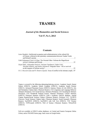 Trames ; 1 Vol 17 (67/62) 2013
