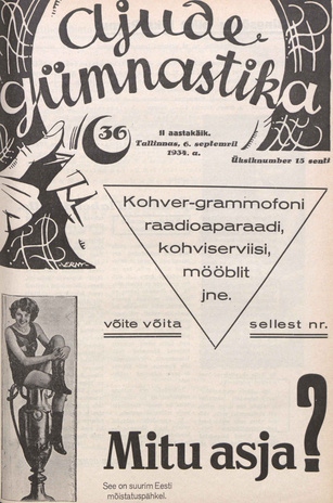 Ajude Gümnastika : ristsõnamõistatuste ajakiri ; 36 1934-09-06