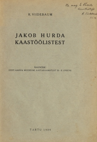 Jakob Hurda kaastöölistest