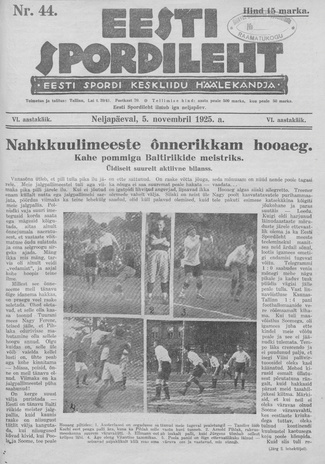 Eesti Spordileht ; 44 1925-11-05