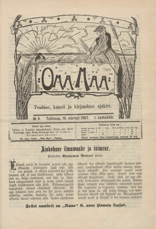 Oma Maa : teaduse, kunsti ja kirjanduse ajakiri ; 9 1907-03-10
