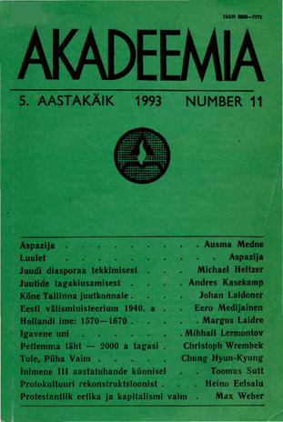 Akadeemia ; 11 1993